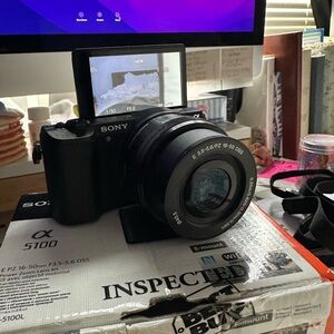 Sony A5100 Black Mirrorless Digital Camera with Prime Lens
